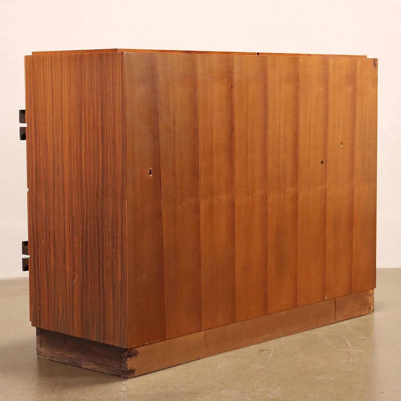 Exotic wood veneered cabinet with flap doors, 1960s 17