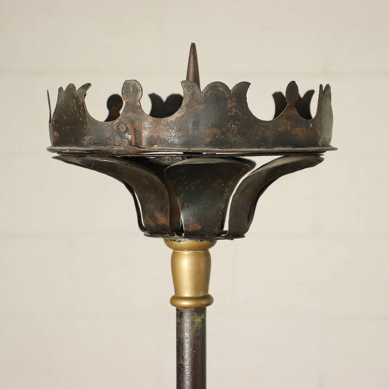 Pair of wrought iron torches, 19th century 4