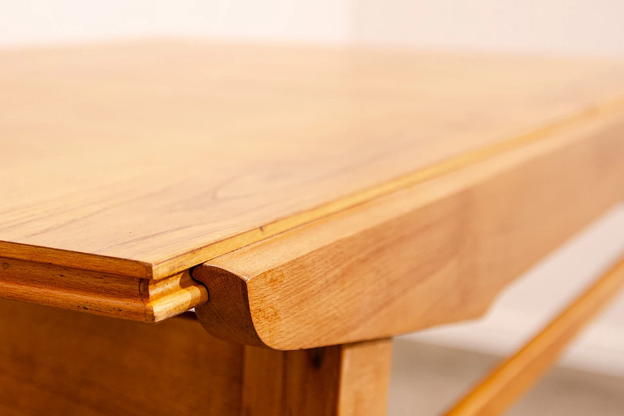 Ash extendable table by František Jirák for Tatra Nabytok, 1960s 9