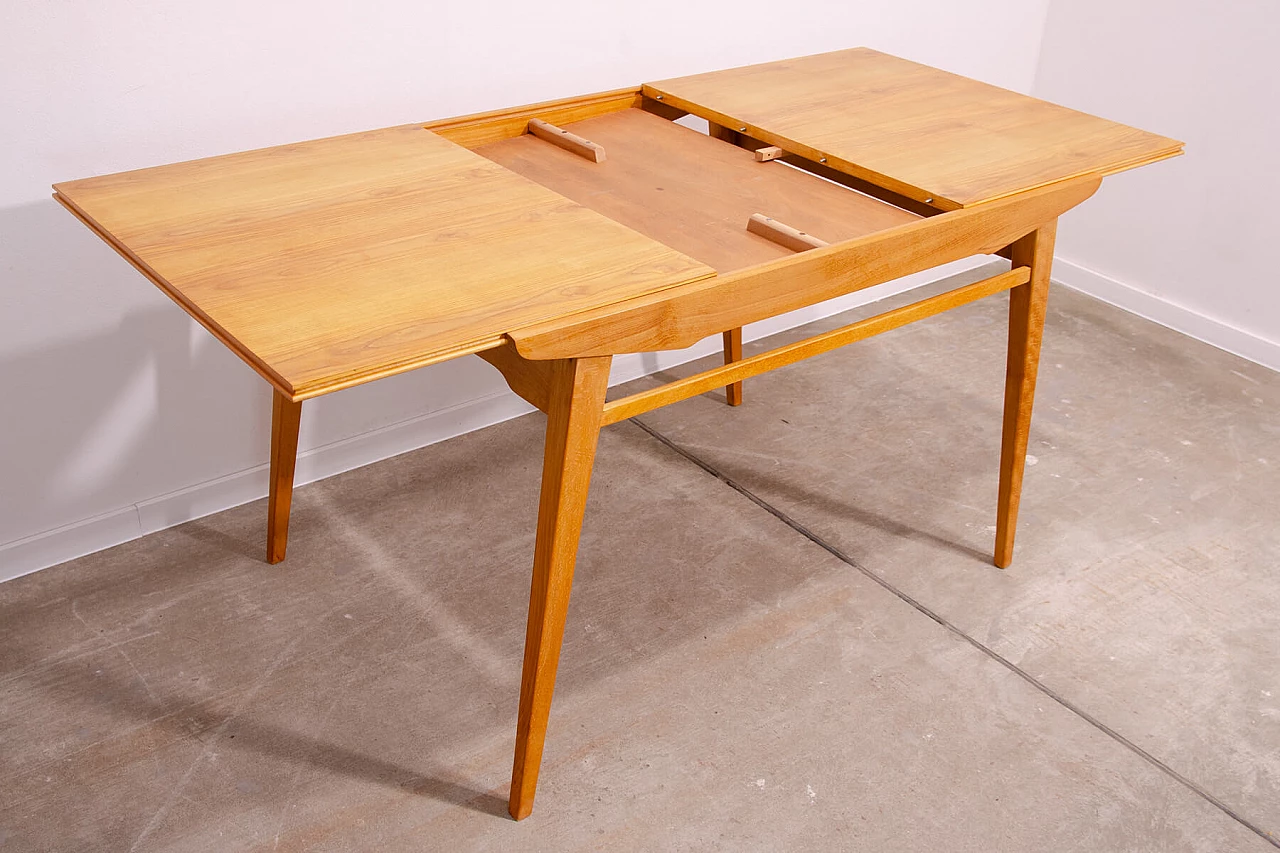Ash extendable table by František Jirák for Tatra Nabytok, 1960s 12