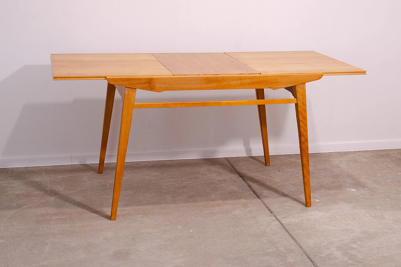 Ash extendable table by František Jirák for Tatra Nabytok, 1960s 14