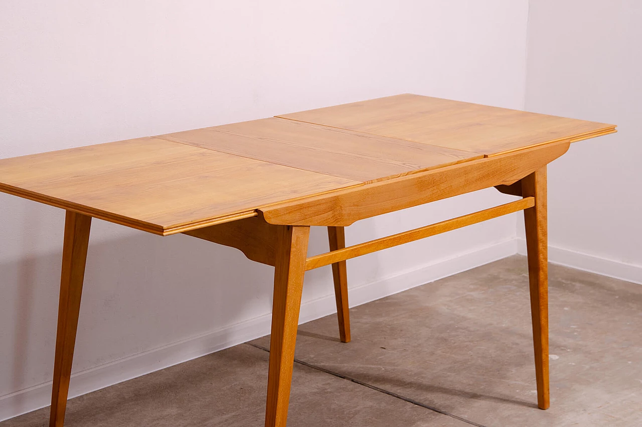 Ash extendable table by František Jirák for Tatra Nabytok, 1960s 15