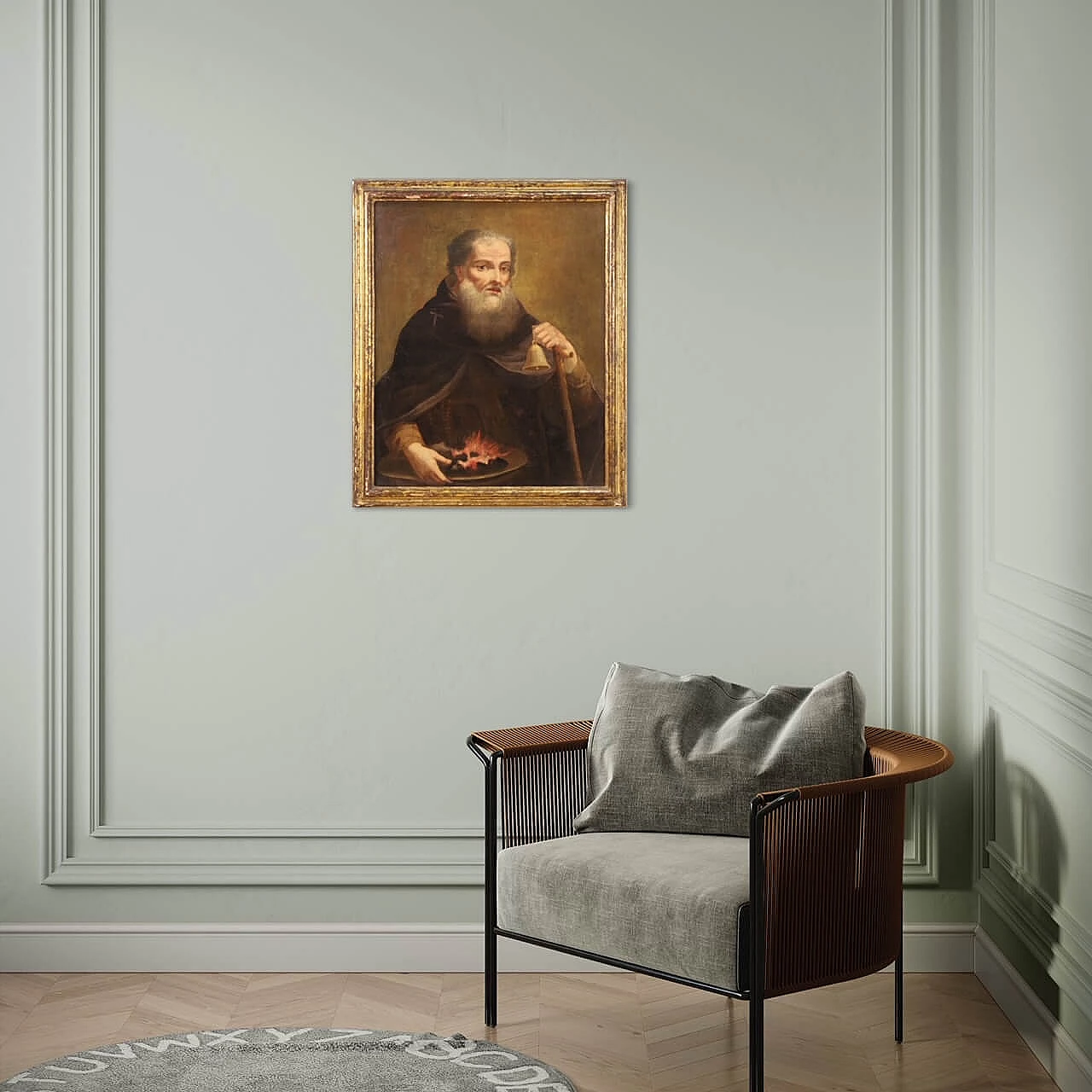 Sant'Antonio Abate, dipinto a olio su tela, '700 3