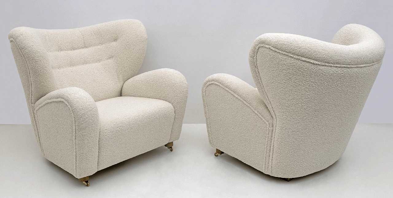 Pair of Sahco Zero The Tired Man armchairs by Flemming Lassen 2