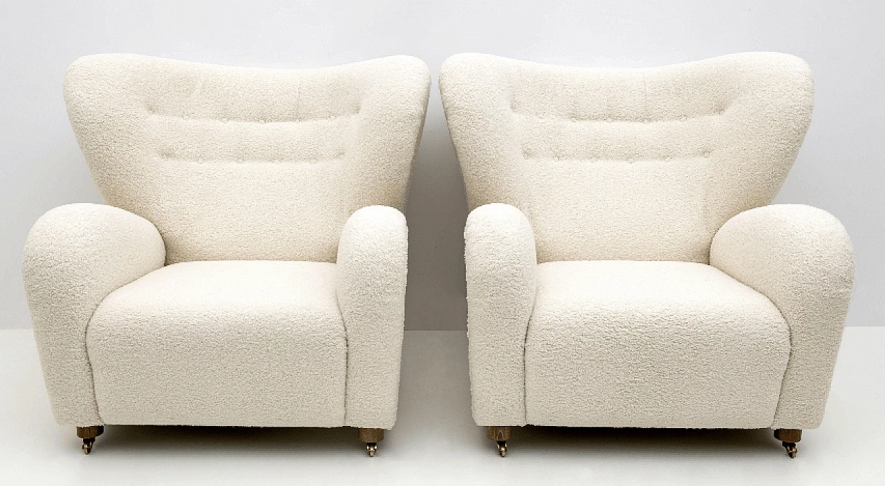 Pair of Sahco Zero The Tired Man armchairs by Flemming Lassen 6