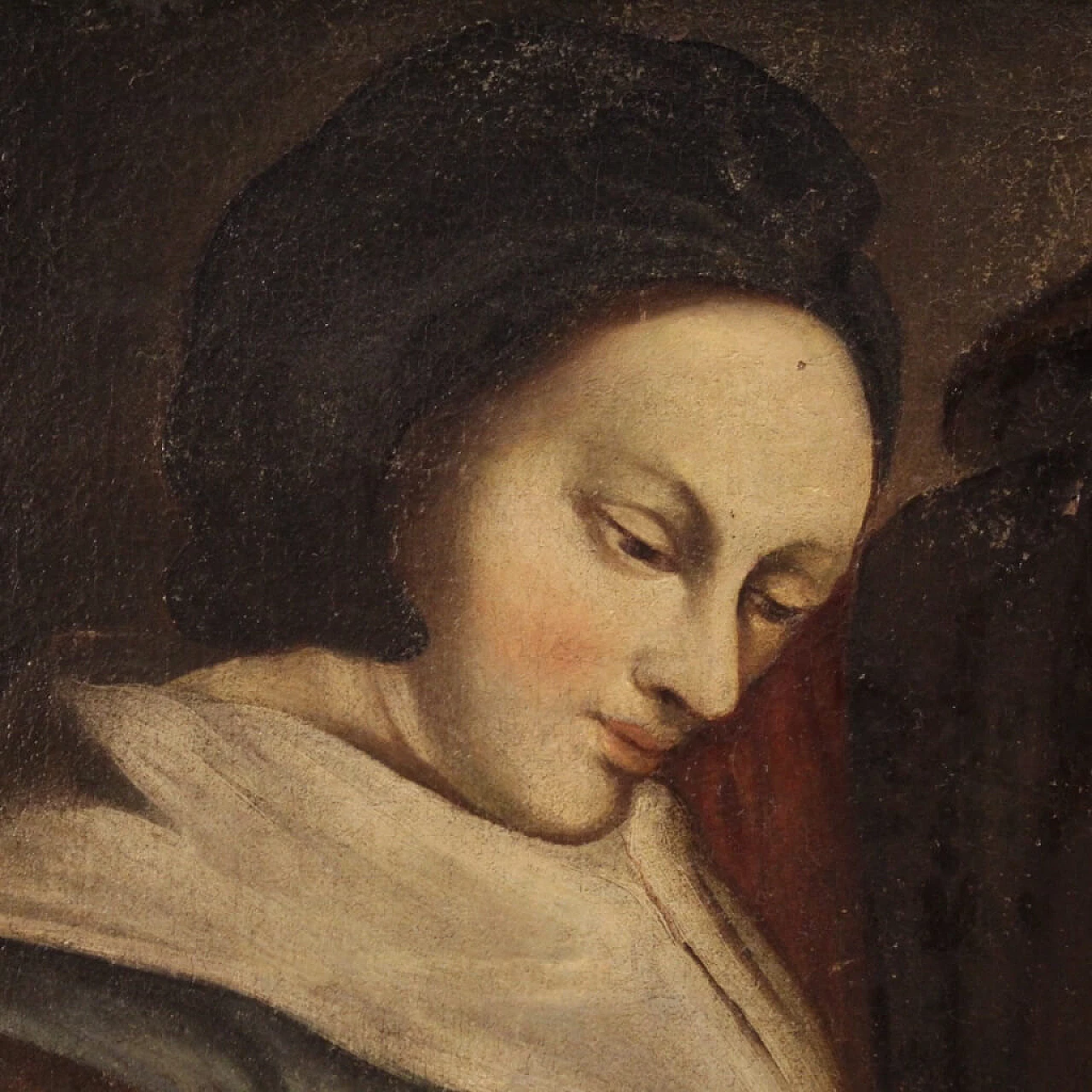 Tavern interior scene, Flemish oil painting on canvas, 18th century 10