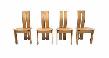 4 Durmast chairs by Afra and Tobia Scarpa, 1980s