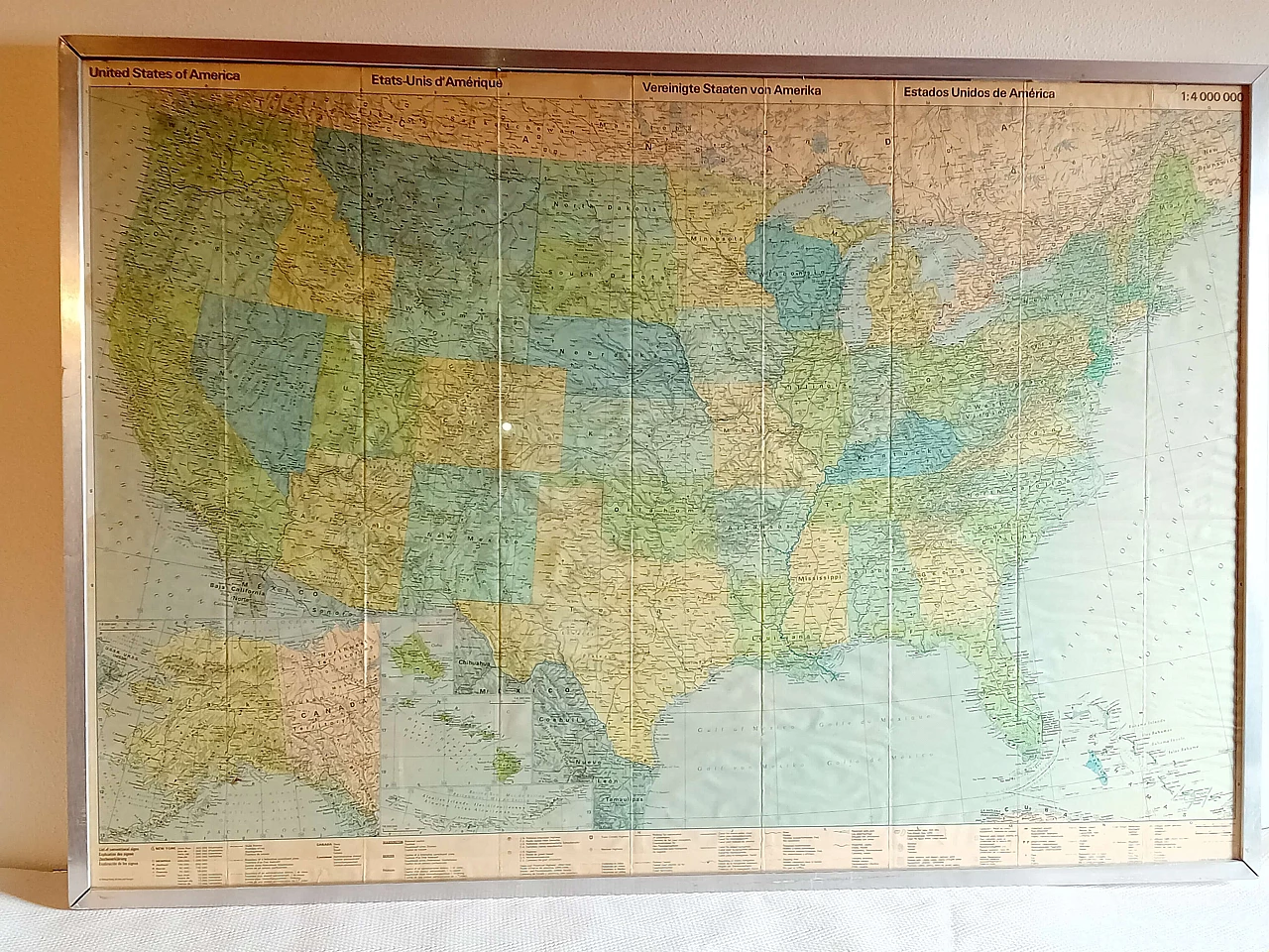 Carta geografica degli Stati Uniti d'America, anni '80 1