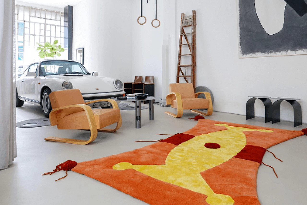 Wool rug by Claude Picasso for Rapsel, 1990s 4
