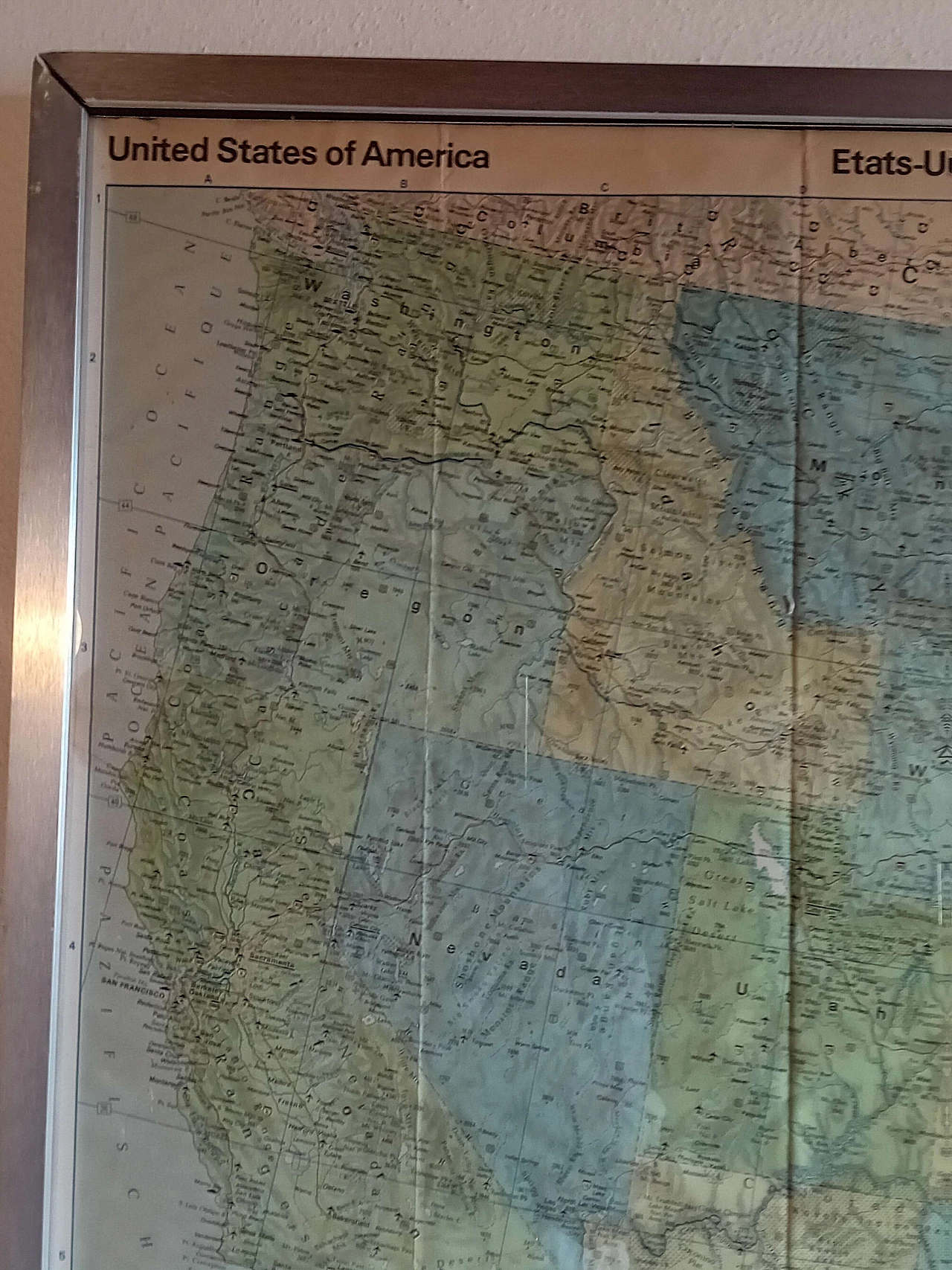 Carta geografica degli Stati Uniti d'America, anni '80 3