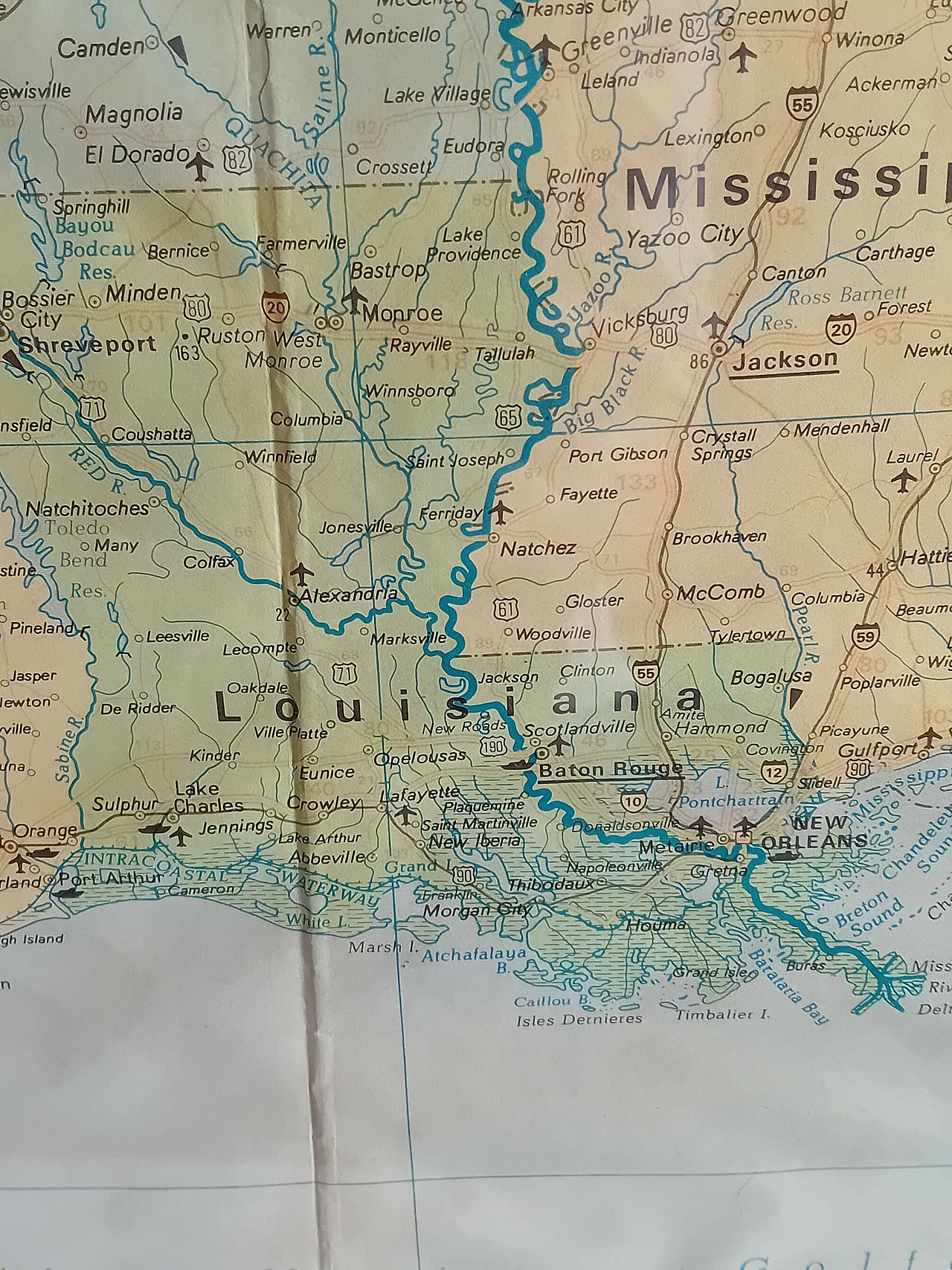 Carta geografica degli Stati Uniti d'America, anni '80 6