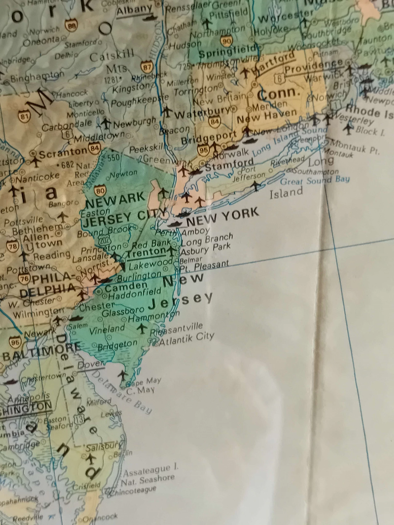 Carta geografica degli Stati Uniti d'America, anni '80 7