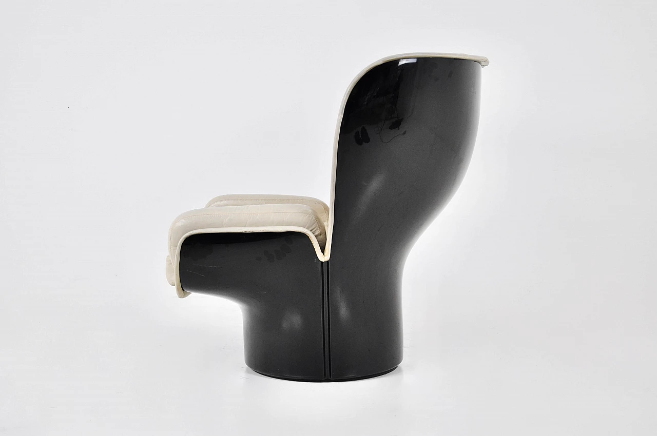 Elda beige leather armchair by Joe Colombo for Comfort, 1960s 7