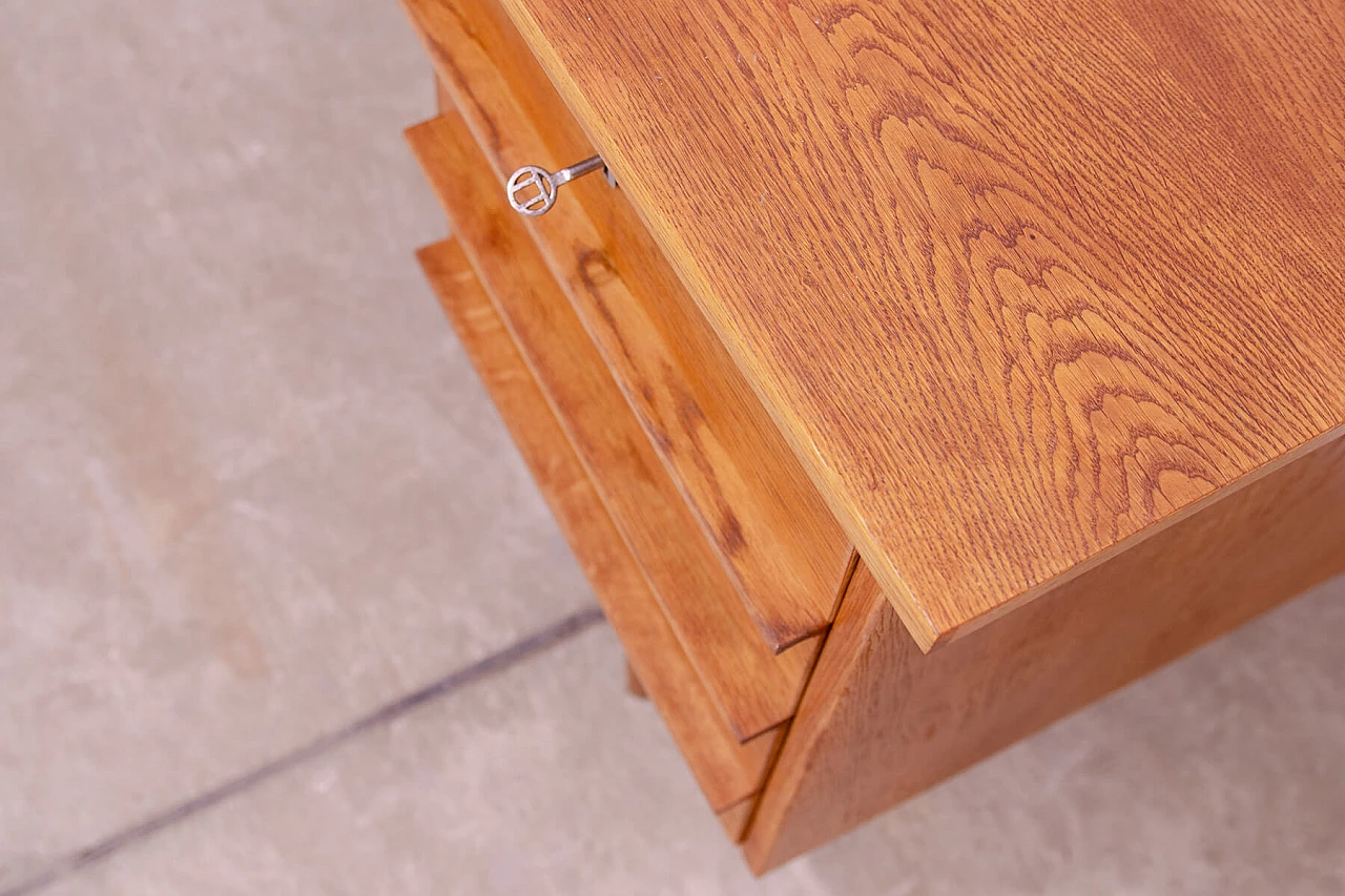 Beech desk with drawers by Uluv, 1960s 6