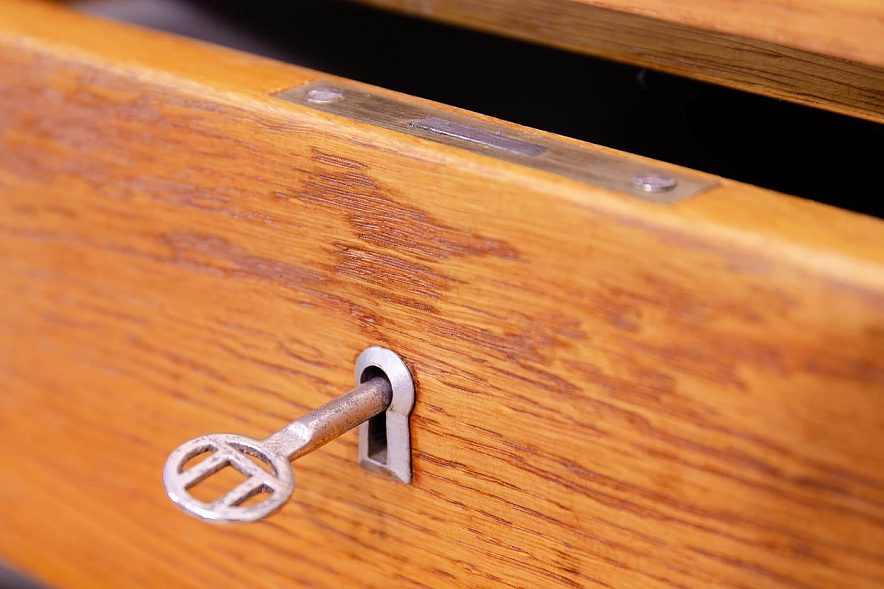 Beech desk with drawers by Uluv, 1960s 9