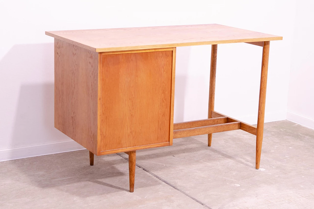 Beech desk with drawers by Uluv, 1960s 15