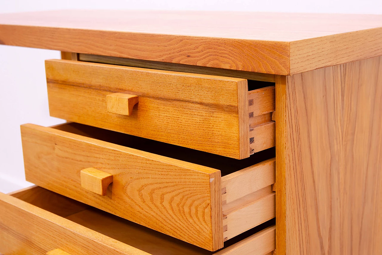 Scrivania in faggio a quattro cassetti di Hikor, anni '70 10