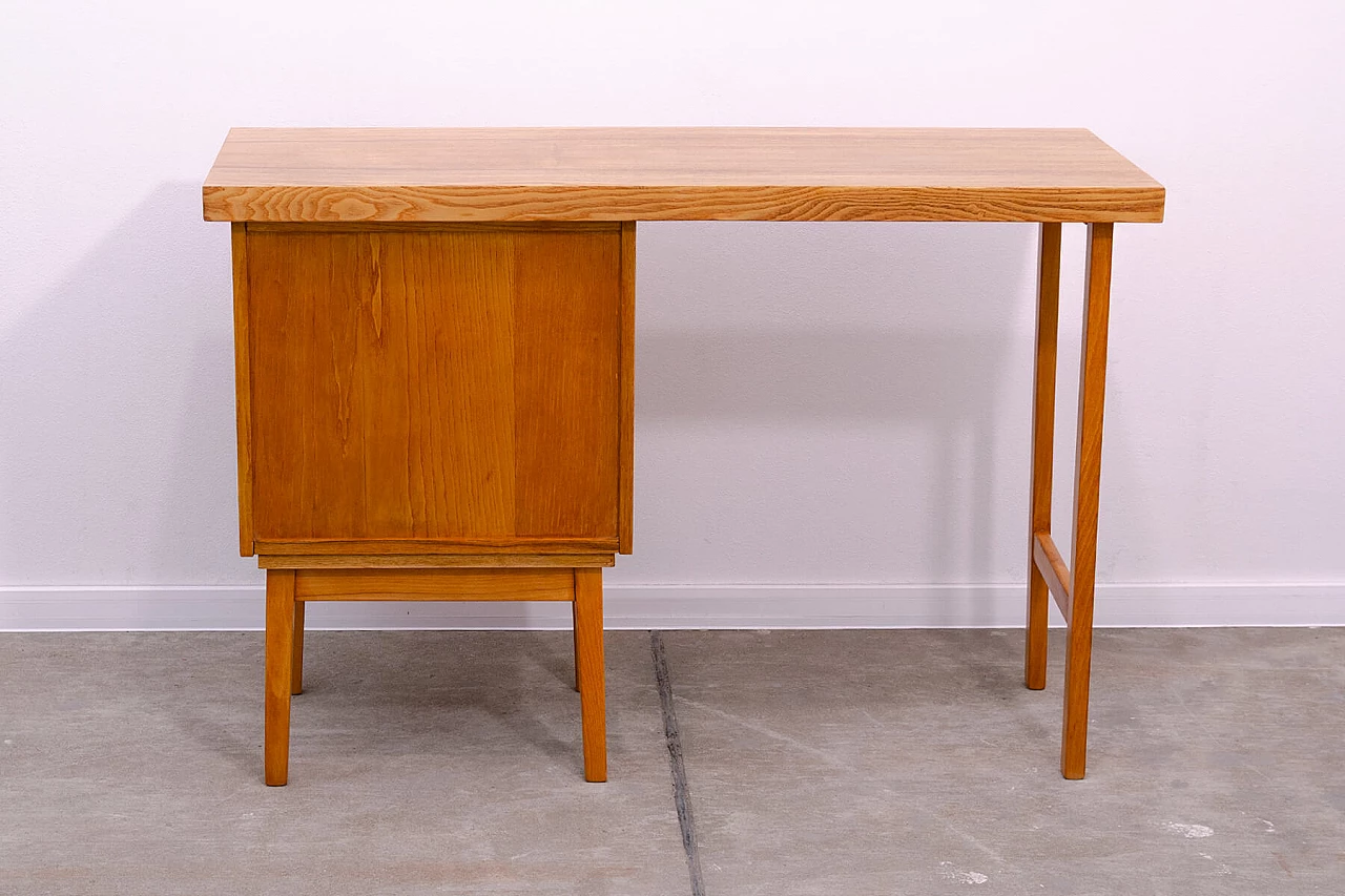 Four-drawer beech desk by Hikor, 1970s 19
