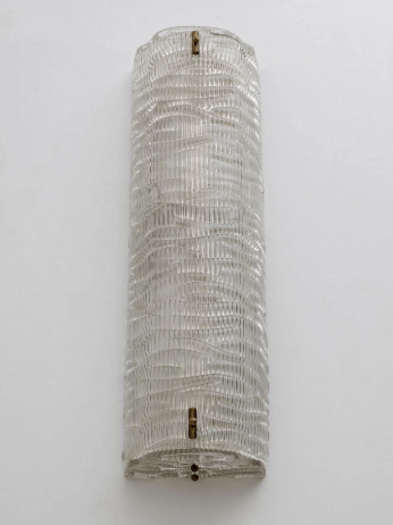 Pair of ribbed Murano glass wall lights, 1980s 5