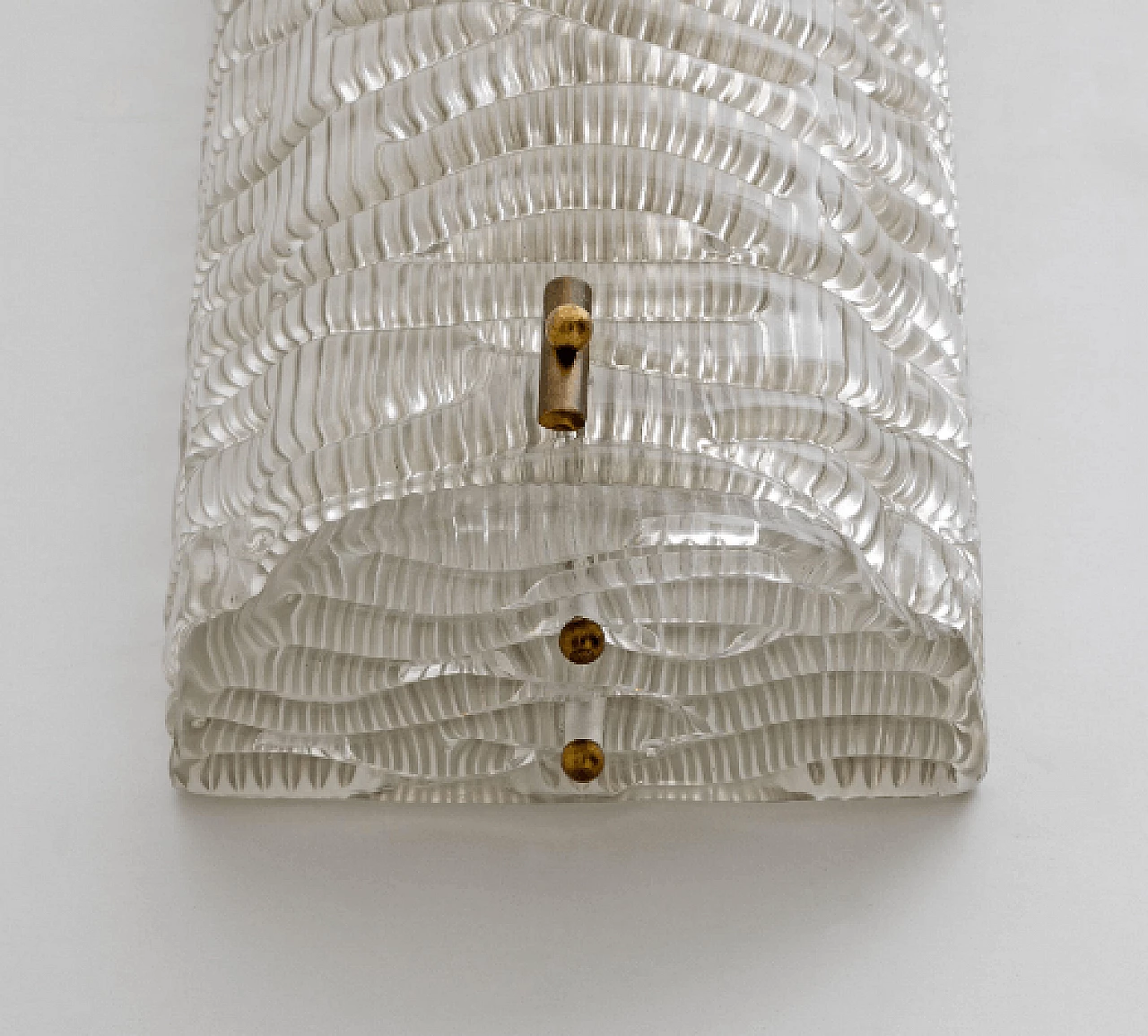 Pair of ribbed Murano glass wall lights, 1980s 7