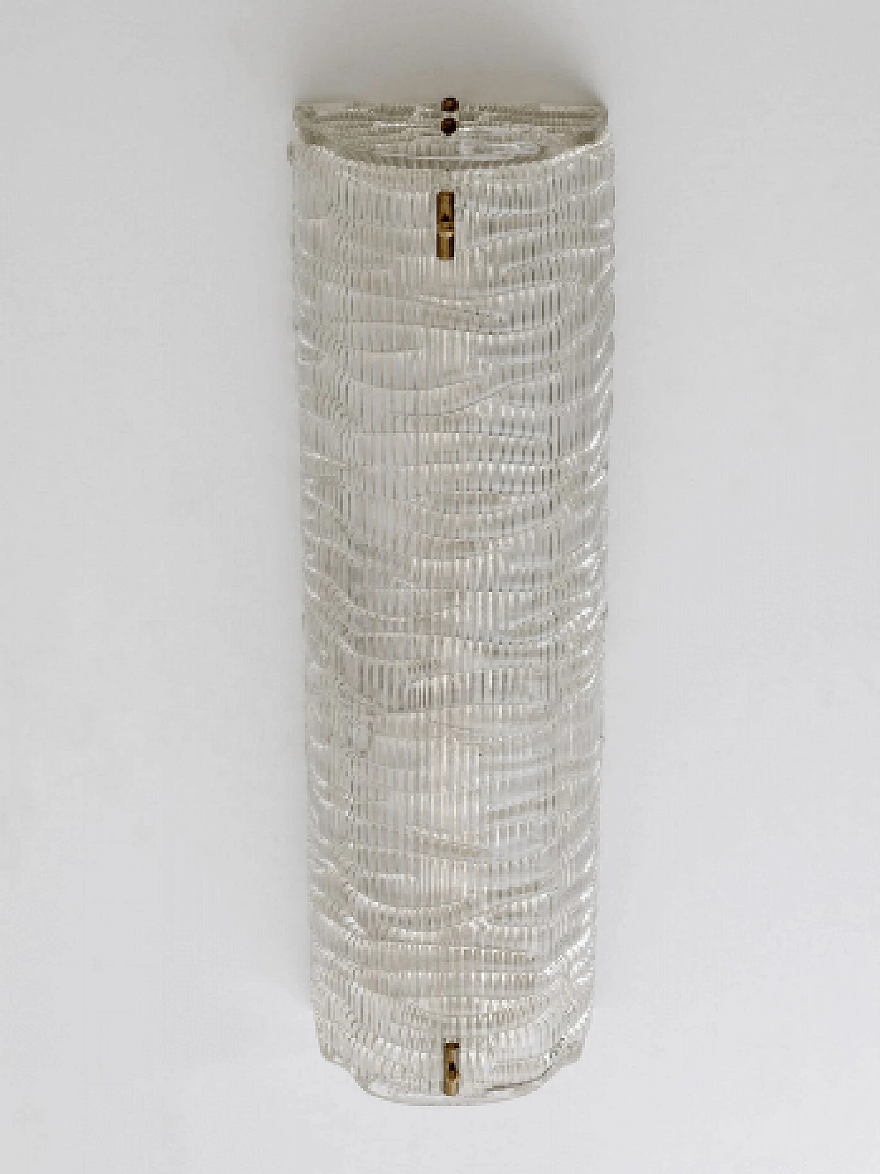Pair of ribbed Murano glass wall lights, 1980s 8