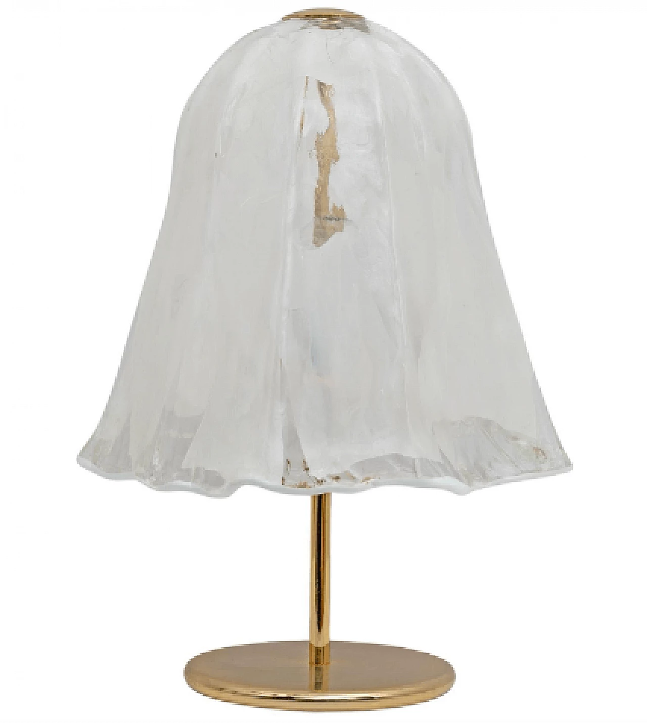 Lampada da tavolo in ottone e vetro di La Murrina, anni '70 1