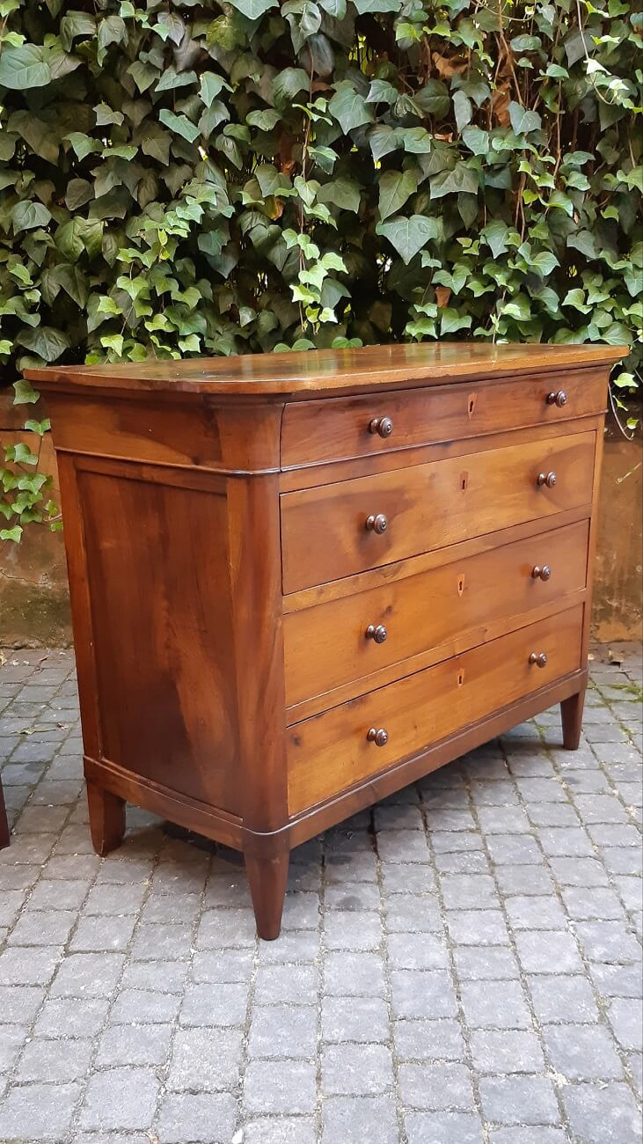 Pair of Emilian Charles X walnut commodes, first half of the 19th century 8