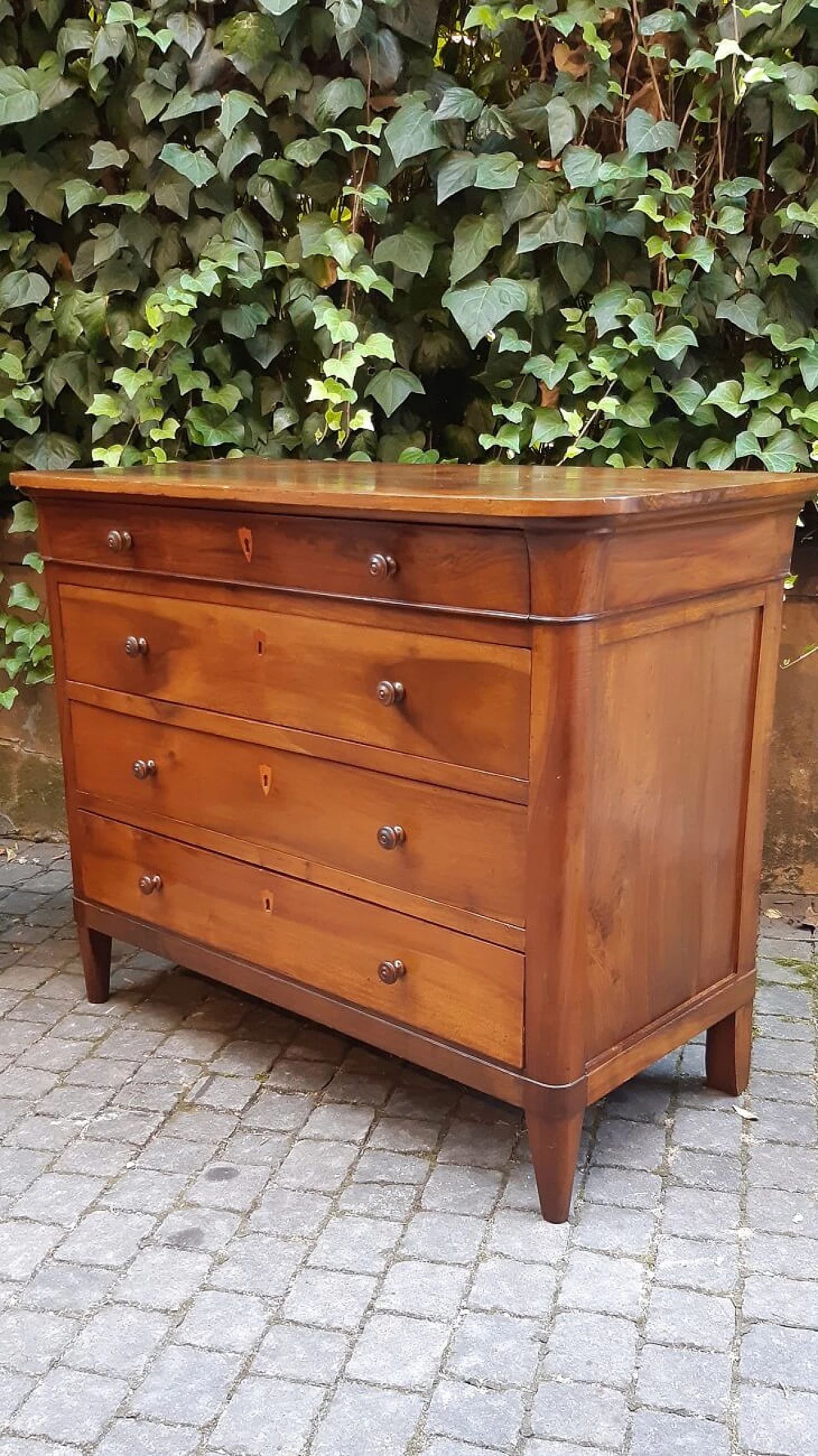 Pair of Emilian Charles X walnut commodes, first half of the 19th century 11