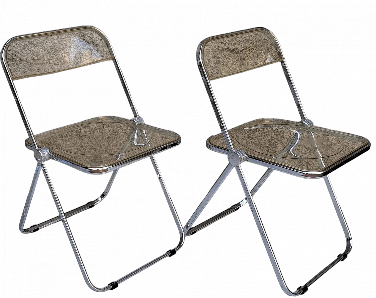 Pair of Plia chairs by Giancarlo Piretti for Anonima Castelli, 1990s 9
