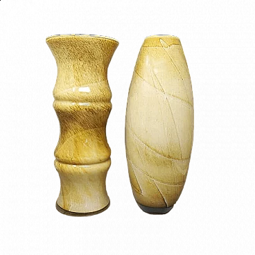 Pair of Murano glass vases by Enrico Coveri, 1970s