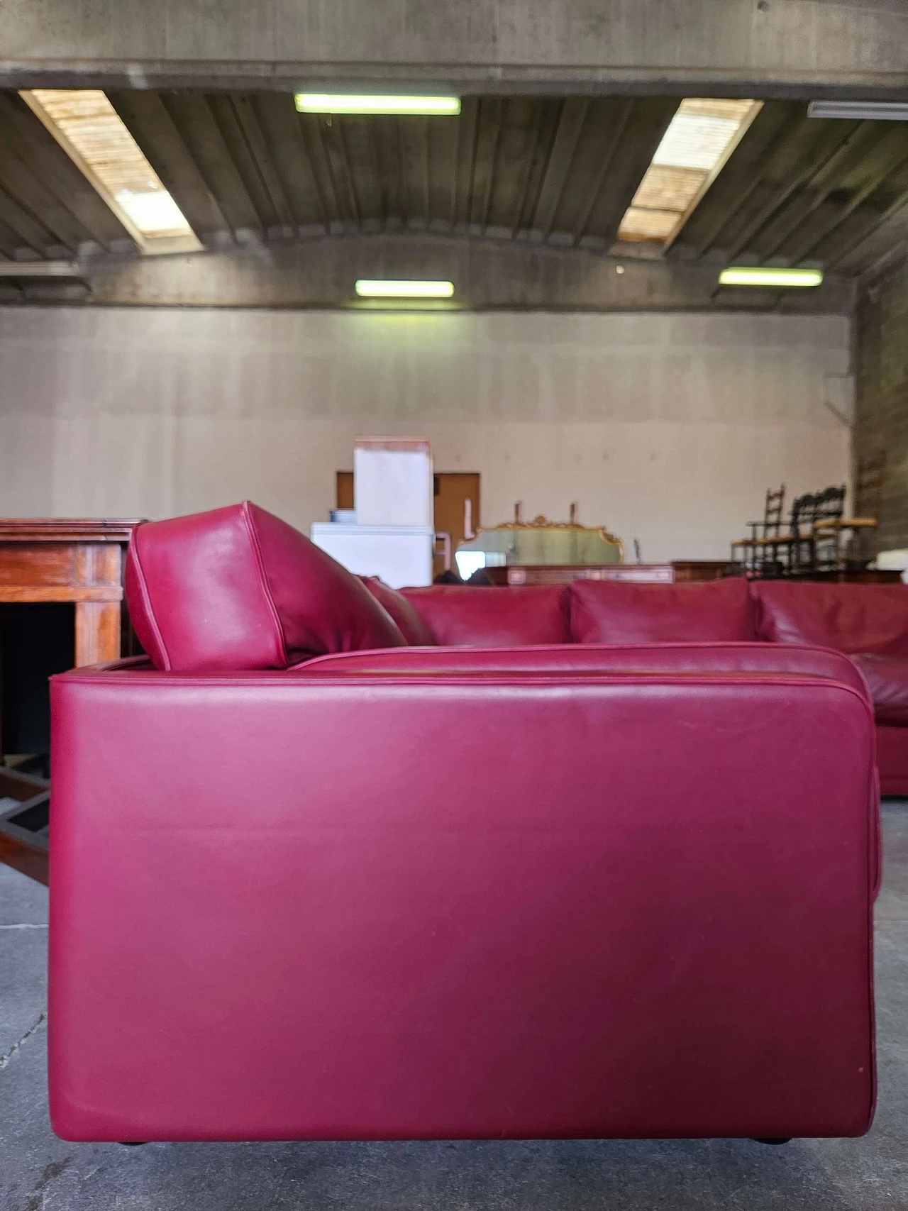 Socrates modular leather sofa by Poltrona Frau, 1970s 8