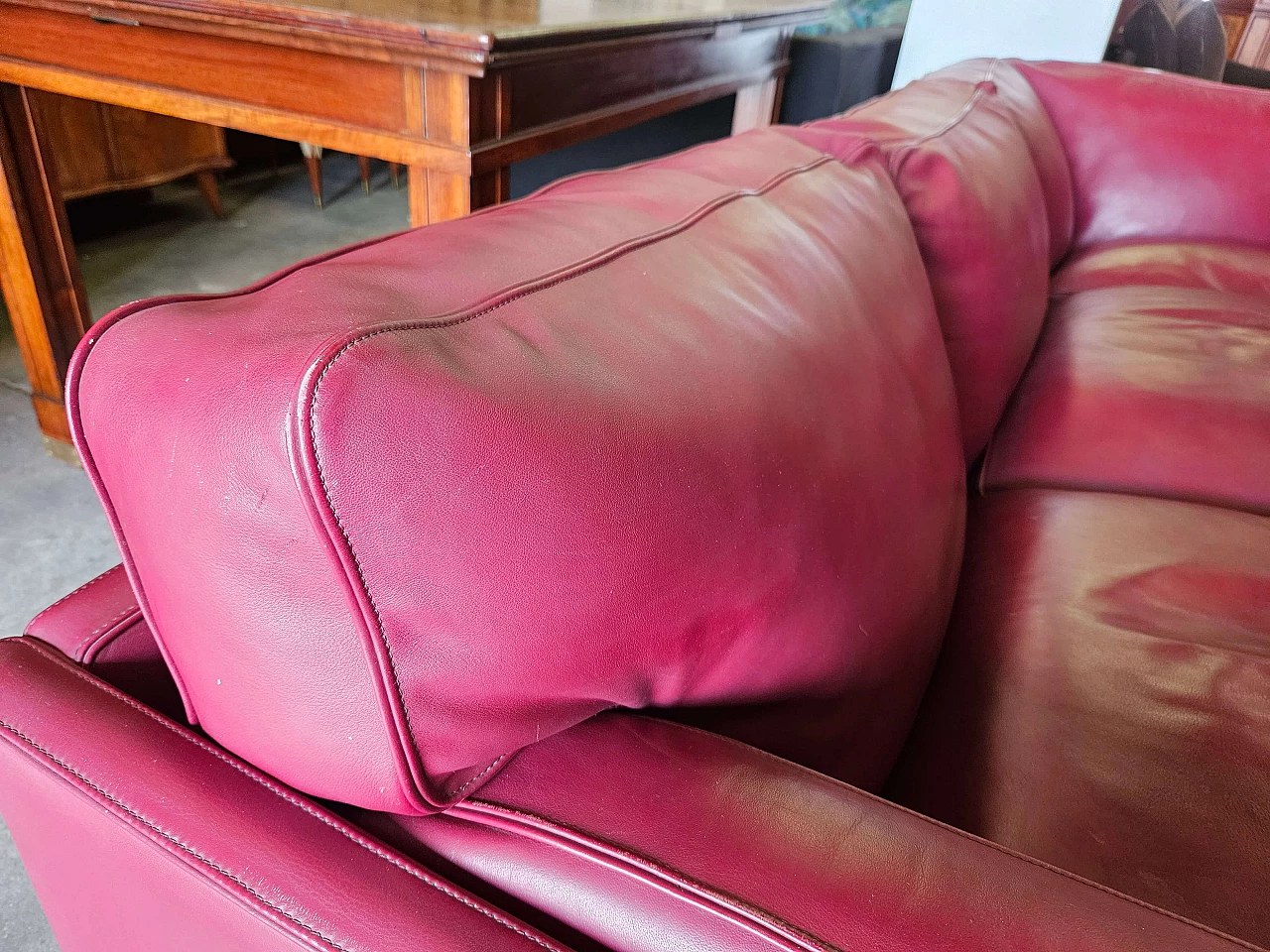 Socrates modular leather sofa by Poltrona Frau, 1970s 10