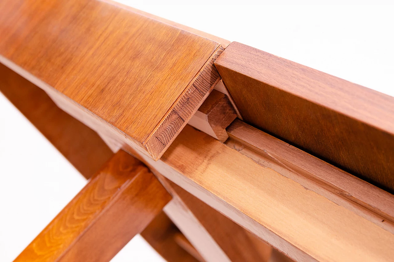 Tavolo da pranzo pieghevole in noce di Setona, anni '50 19