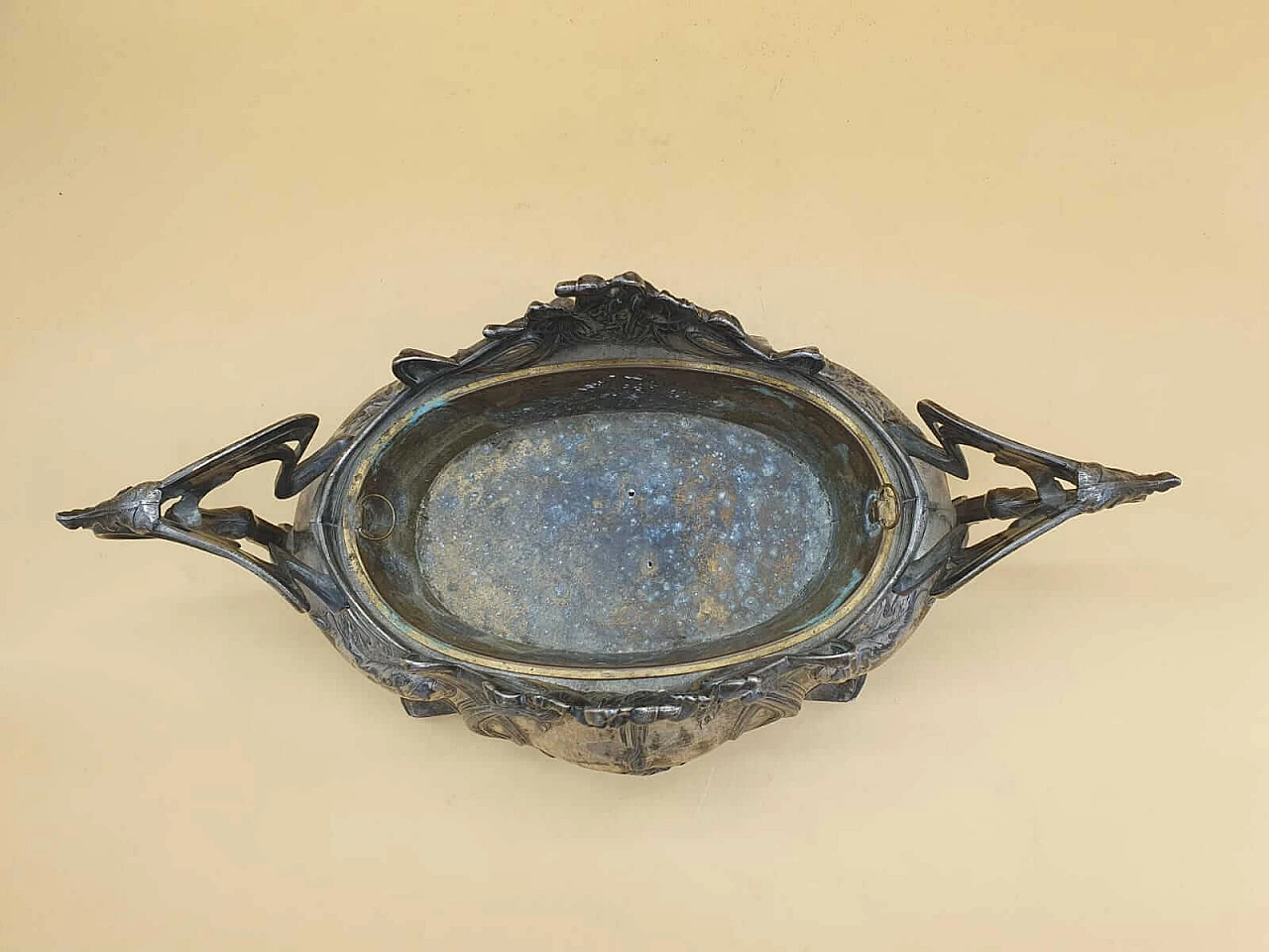 Giardiniera in metallo argentato, inizio '900 4