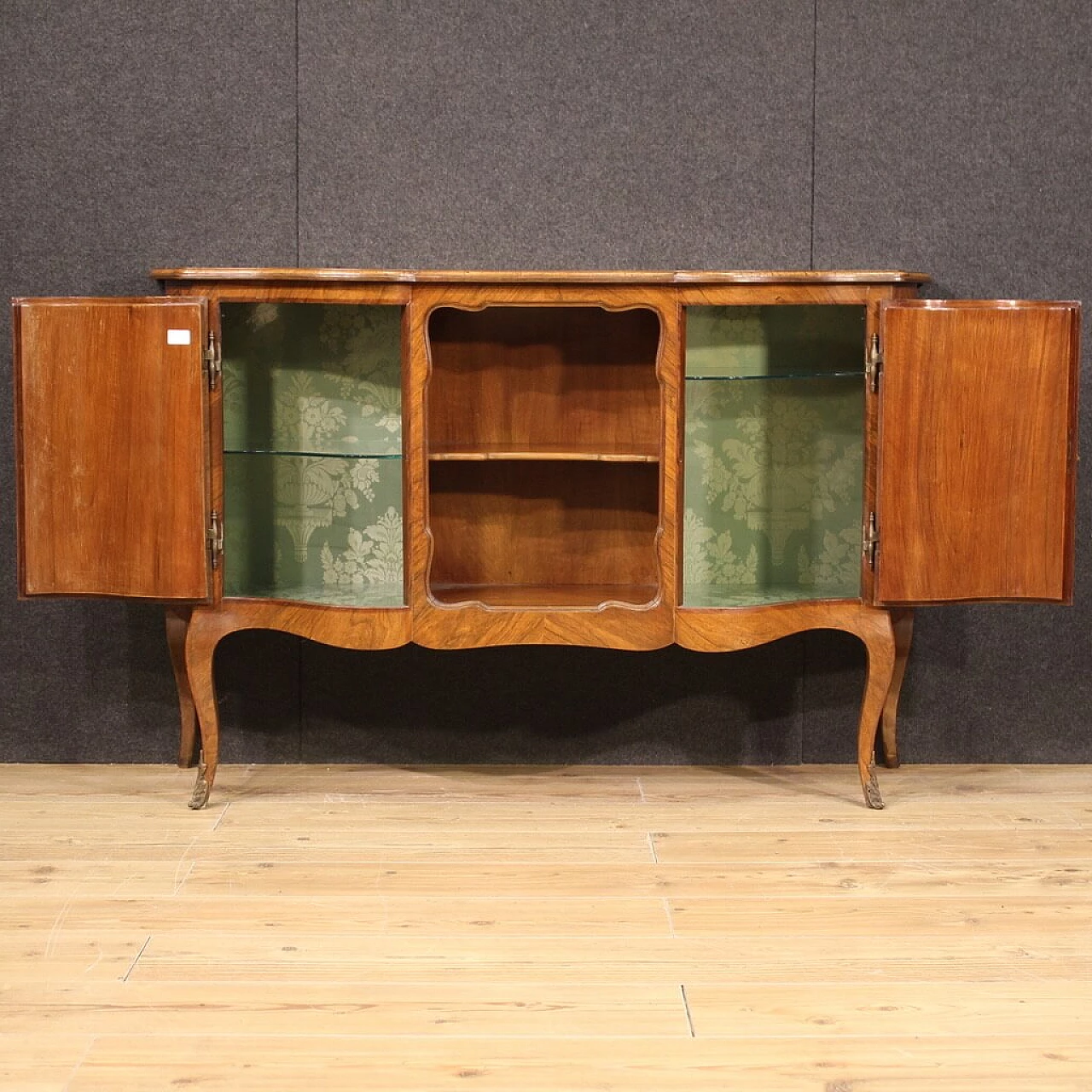 Credenza impiallacciata in noce e legni da frutto, anni '60 6