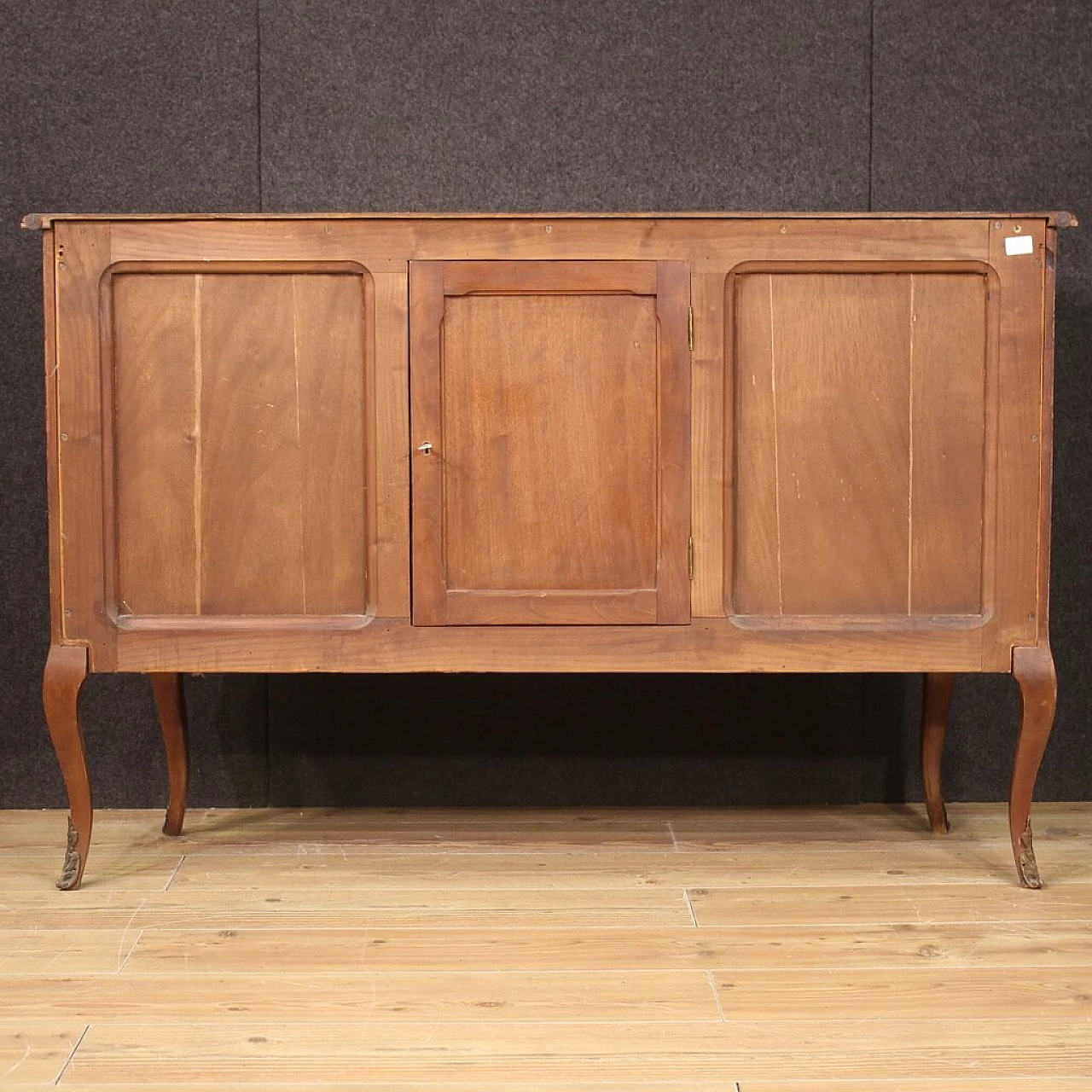 Credenza impiallacciata in noce e legni da frutto, anni '60 7