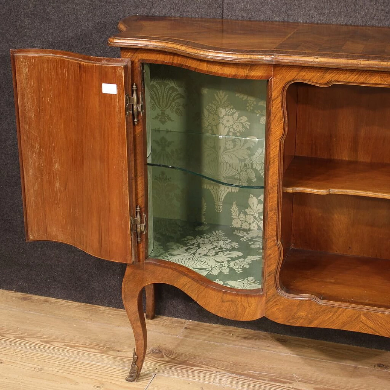 Credenza impiallacciata in noce e legni da frutto, anni '60 8