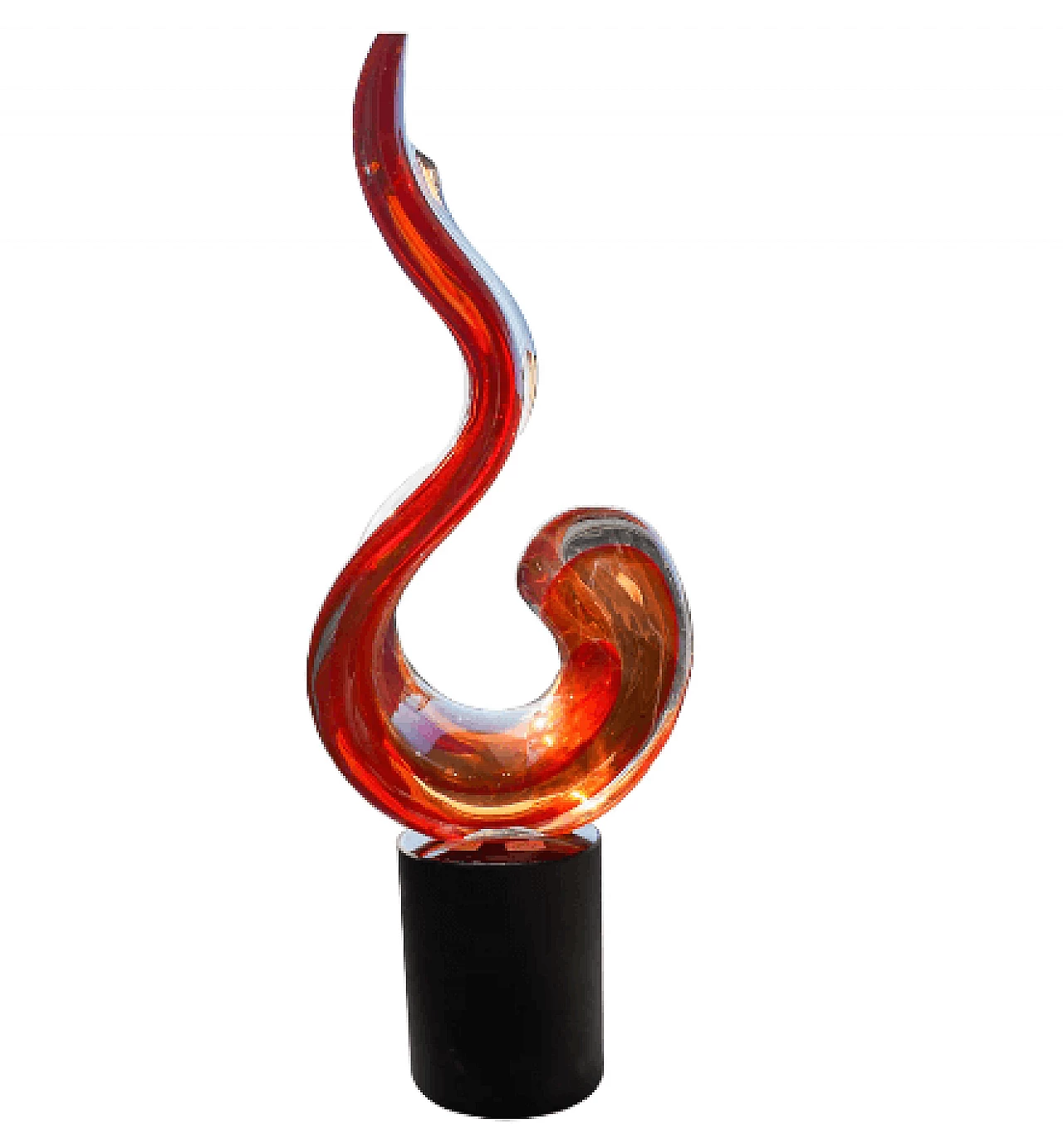 Murano glass and chalcedony sculpture by Alberto Donà, 1980s 2