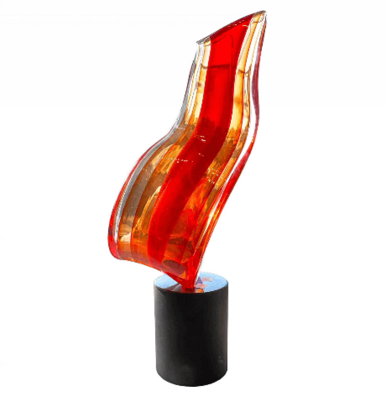 Murano glass and chalcedony sculpture by Alberto Donà, 1980s 3
