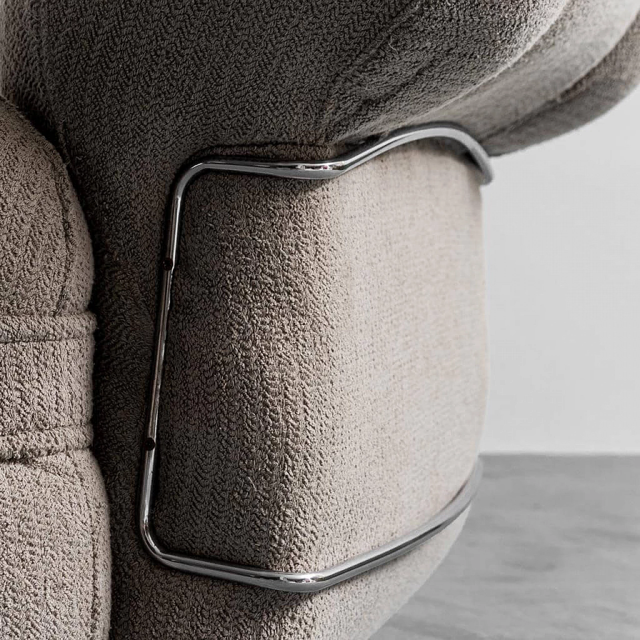 Metal and fabric armchair by Adriano Piazzesi, 1970s 5