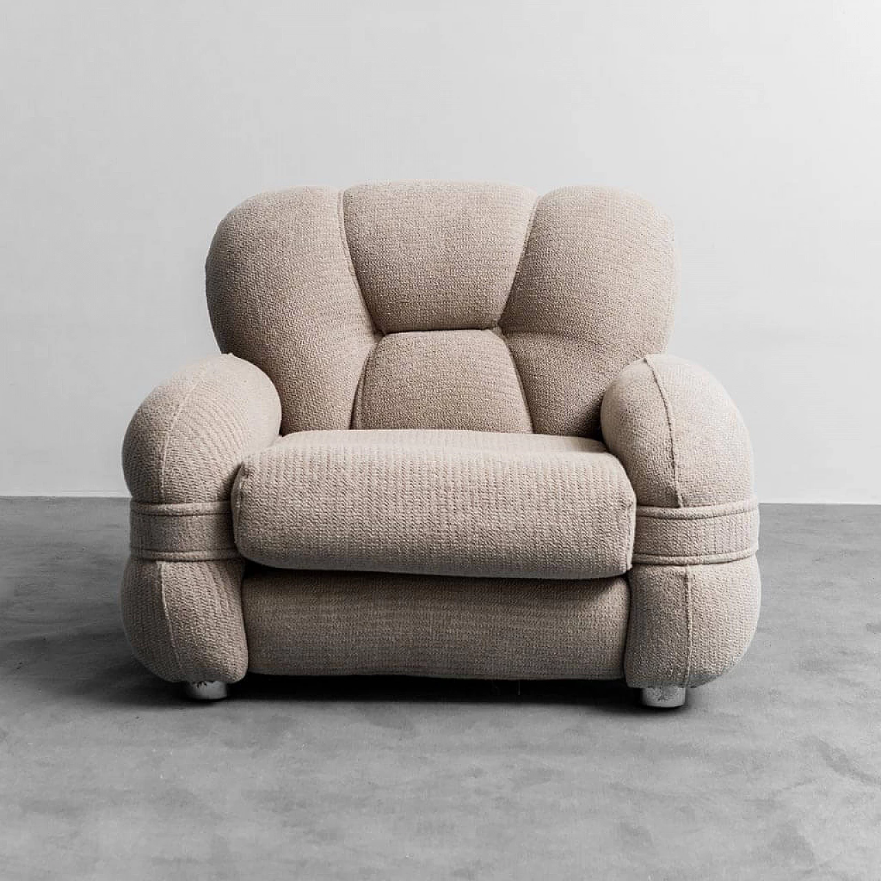 Metal and fabric armchair by Adriano Piazzesi, 1970s 9