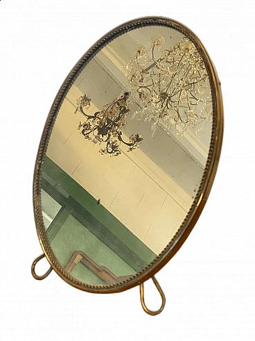 Brass table mirror, 1950s