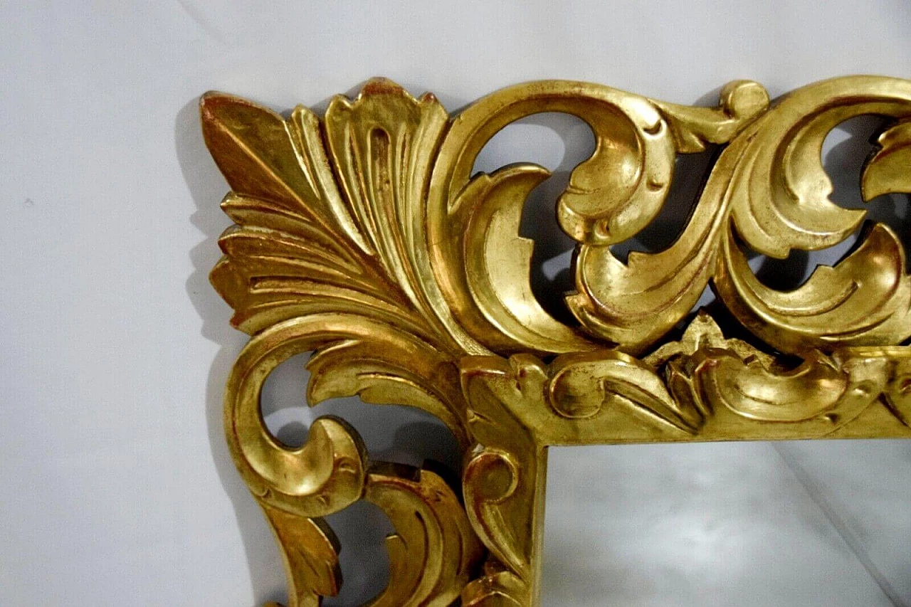 Florentine style gilded wood and plaster mirror 1