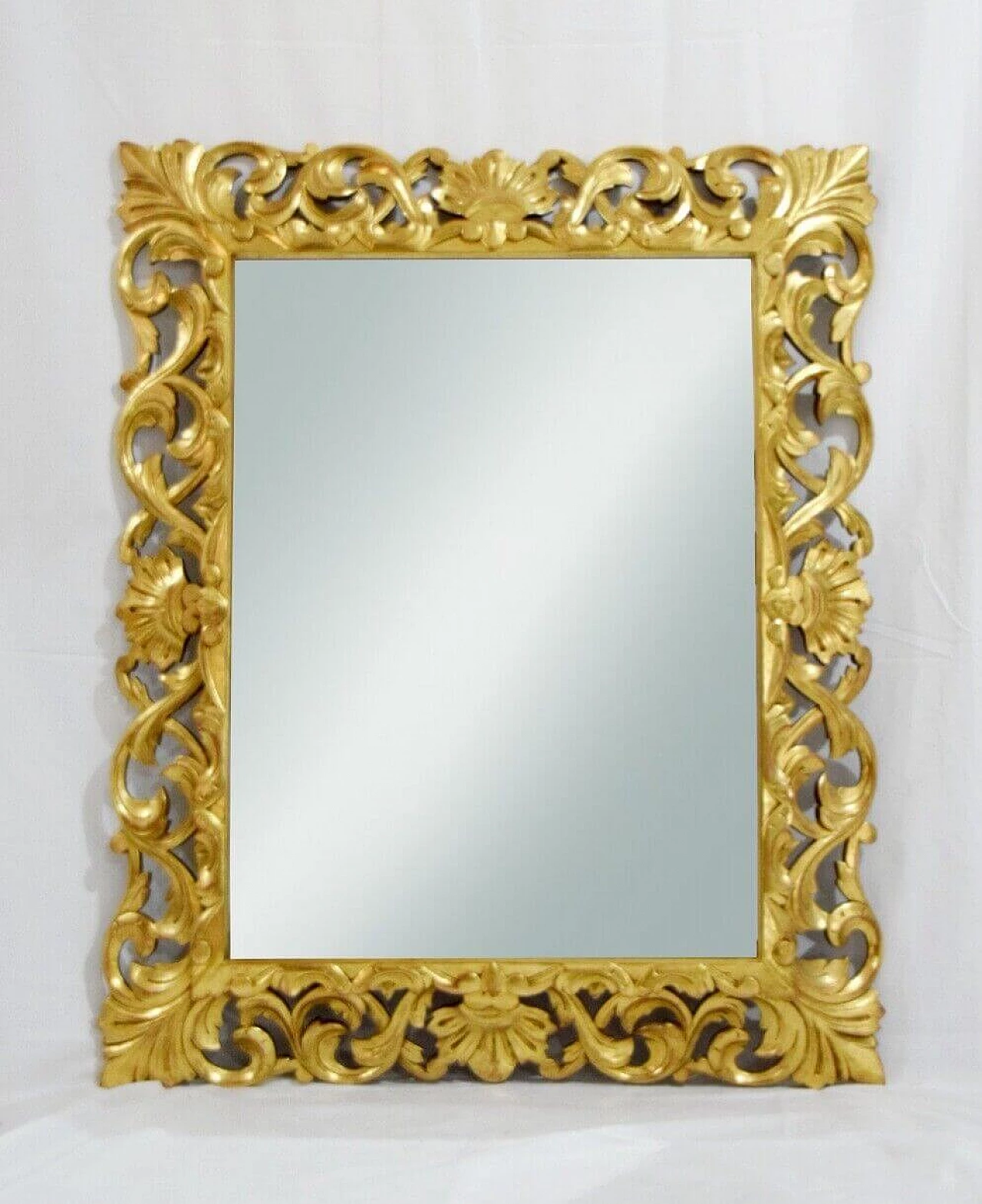 Florentine style gilded wood and plaster mirror 20