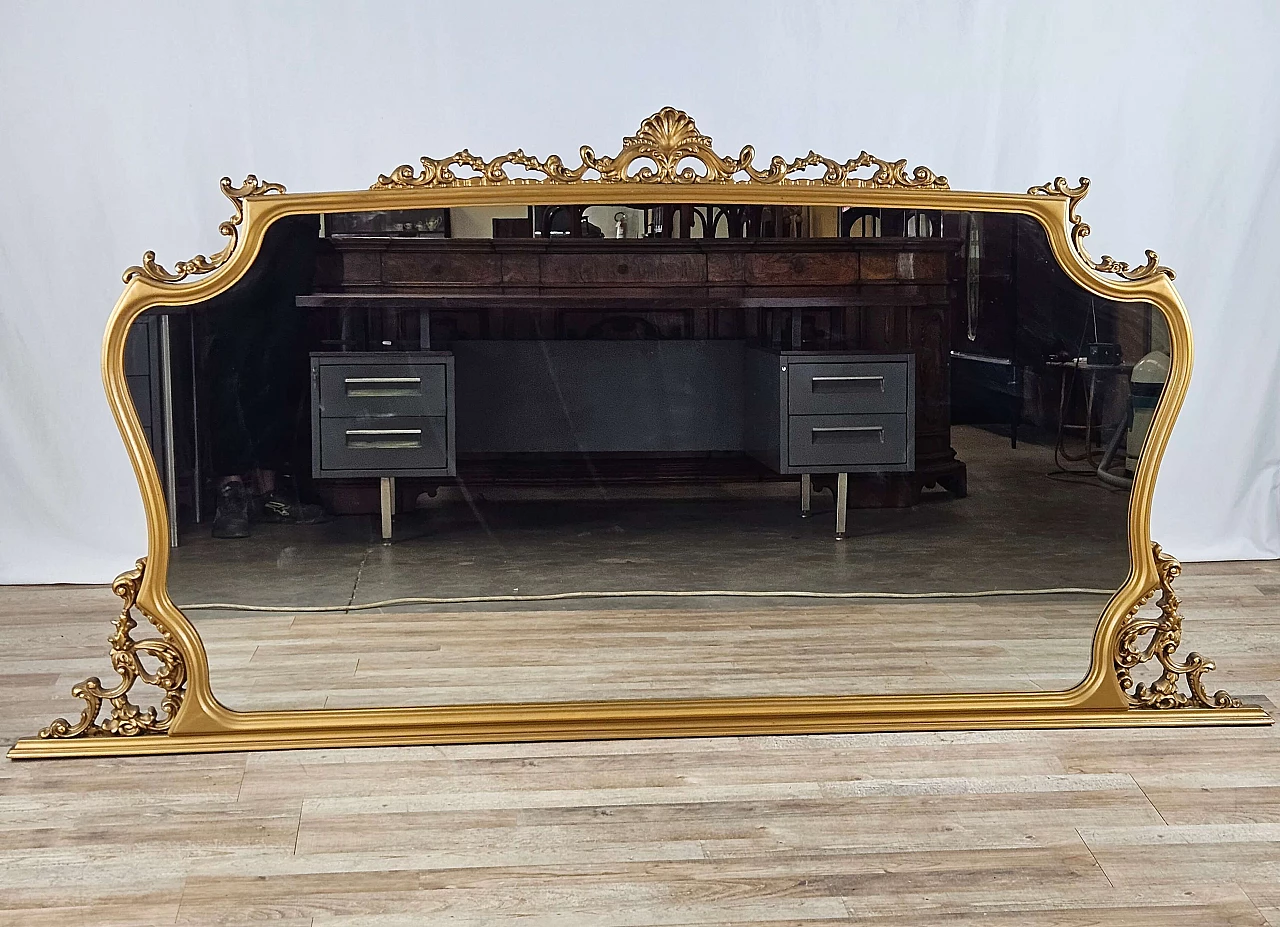 Gilded wooden mirror, 1960s 1