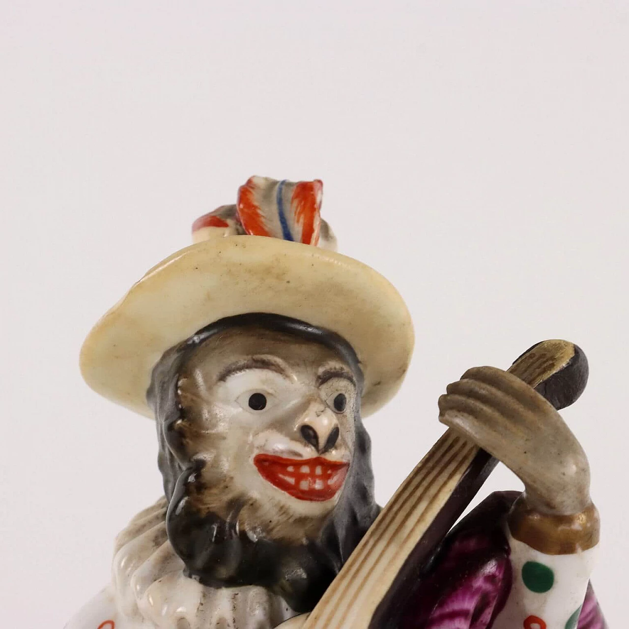 Pair of porcelain orchestral monkeys, late 19th century 4