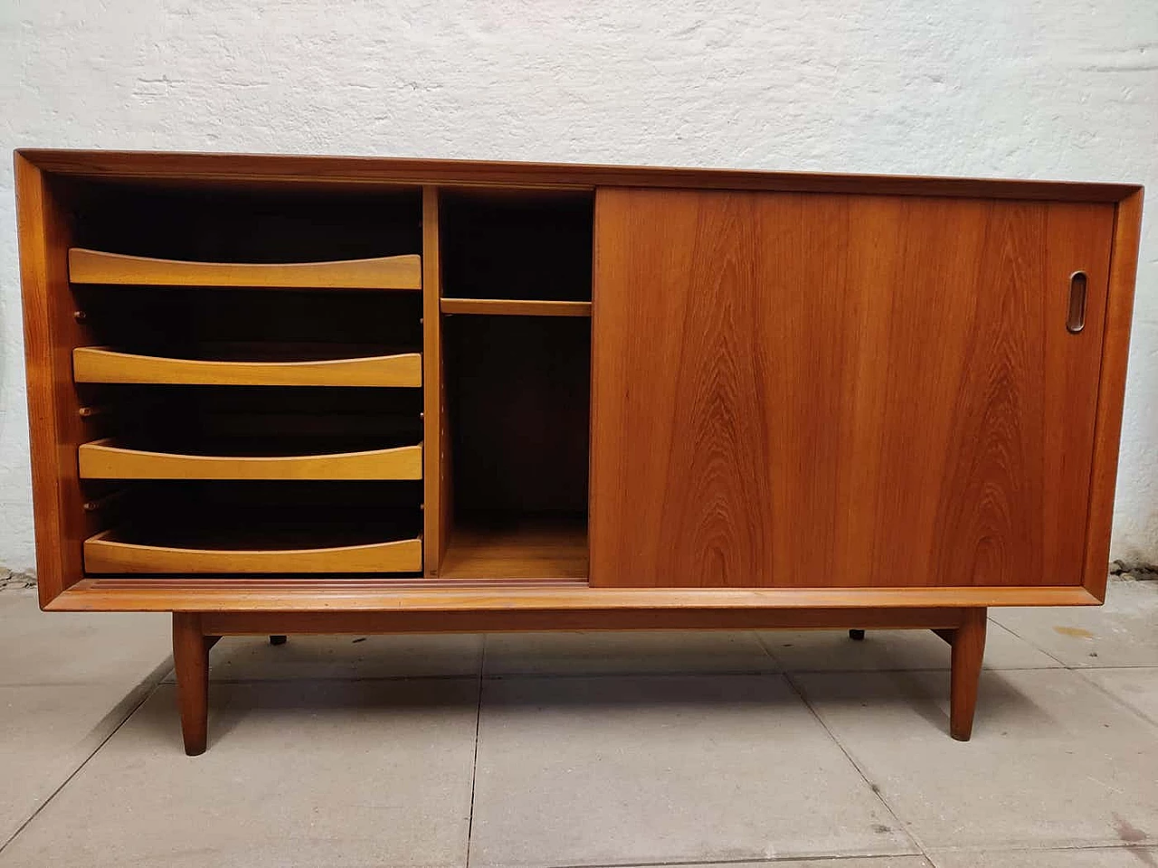 Credenza OS11 danese in teak di Arne Vodder per Sibast Furniture, anni '50 3