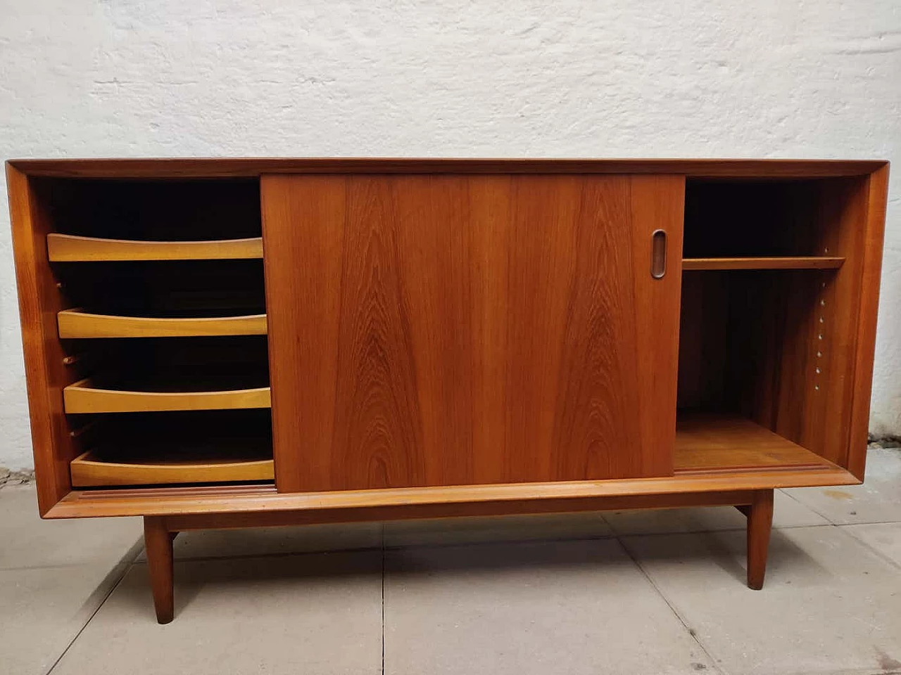 Credenza OS11 danese in teak di Arne Vodder per Sibast Furniture, anni '50 6