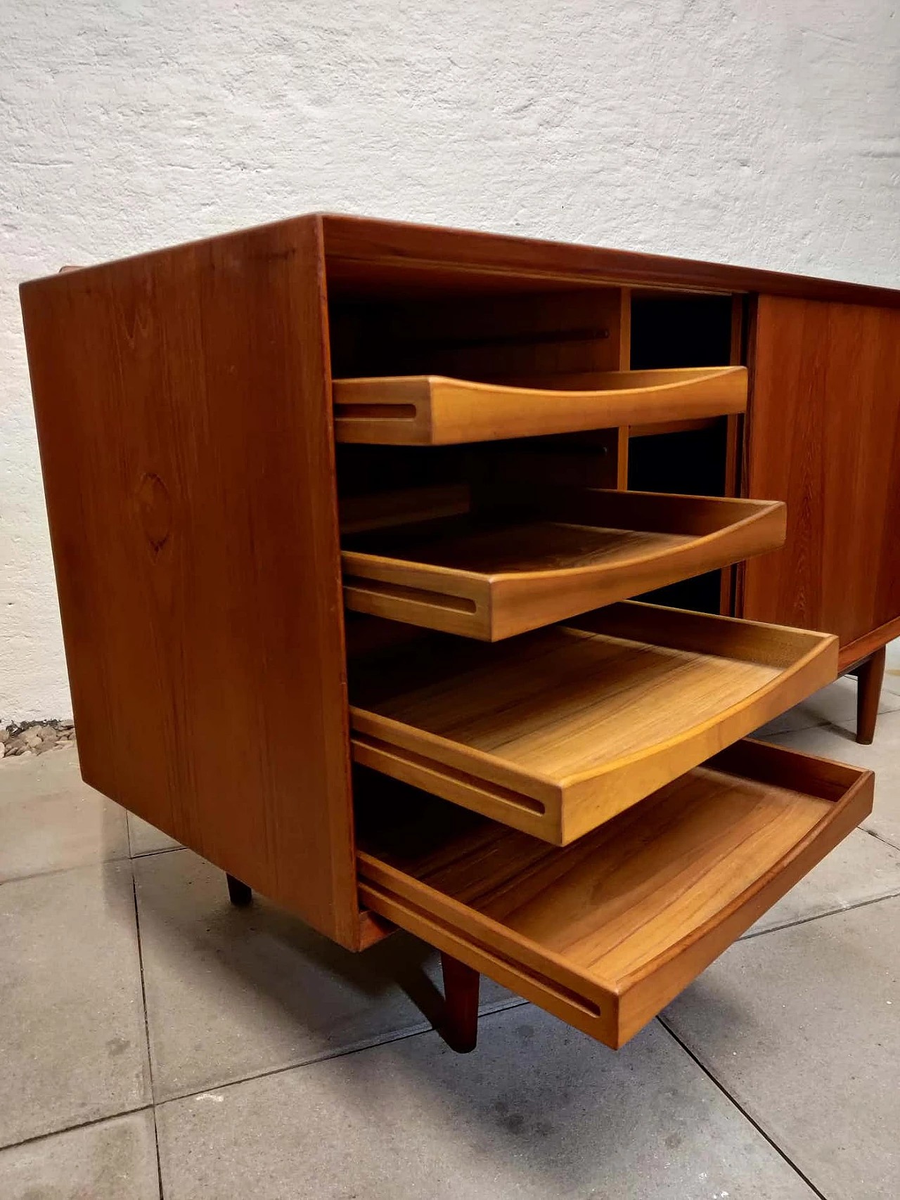 Credenza OS11 danese in teak di Arne Vodder per Sibast Furniture, anni '50 13