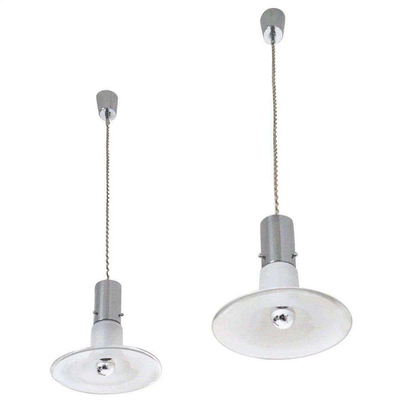 Lampadario in vetro di Murano attribuibile ad Alessandro Pianon per Vistosi, anni '60 1